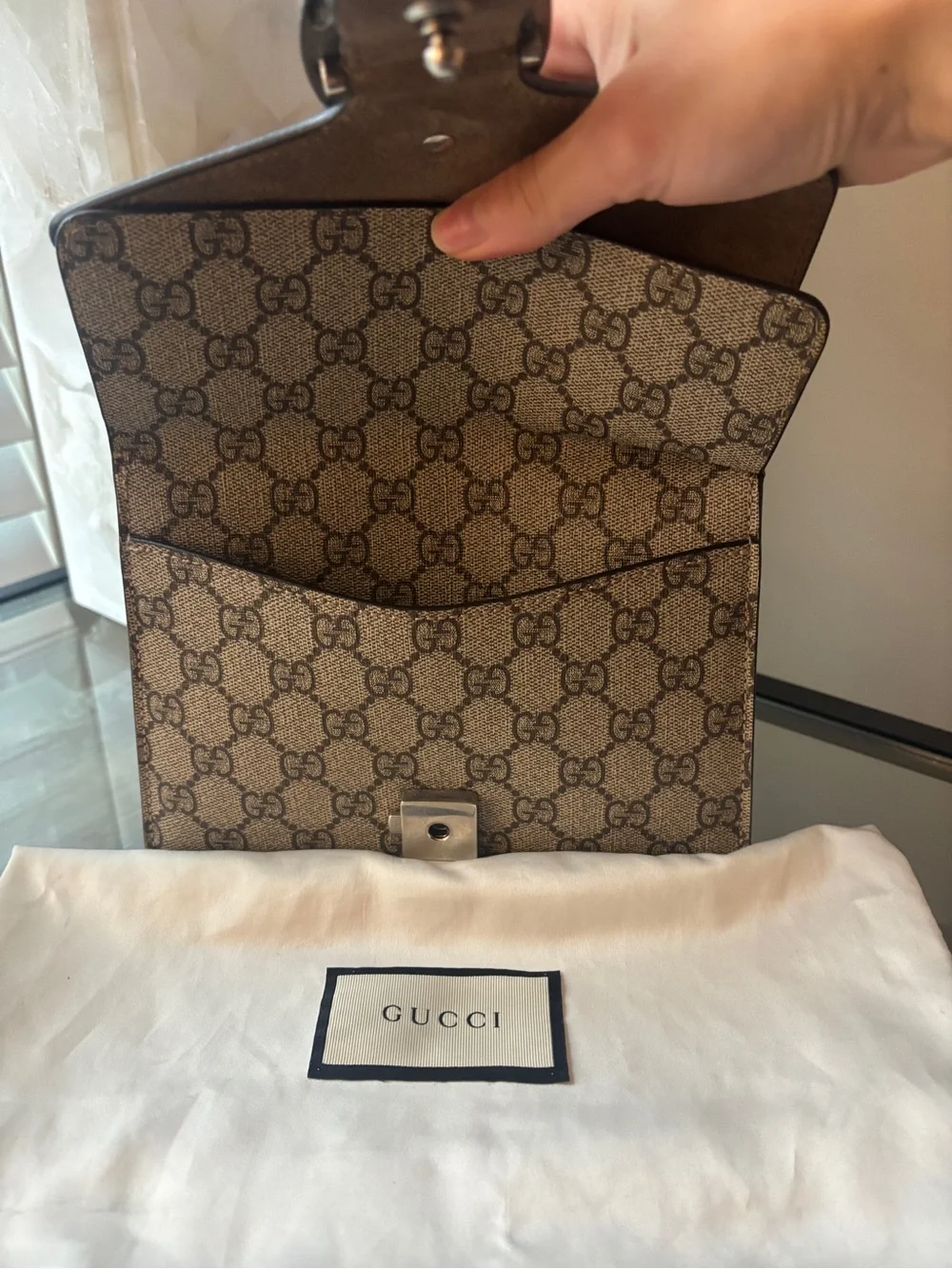 Gucci GG Supreme Mini Dionysus in Beige - Authentic